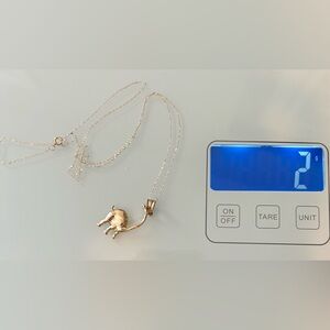 10K Yellow Gold Dinosaur Pendant on 20” 14K Yellow Gold Chain